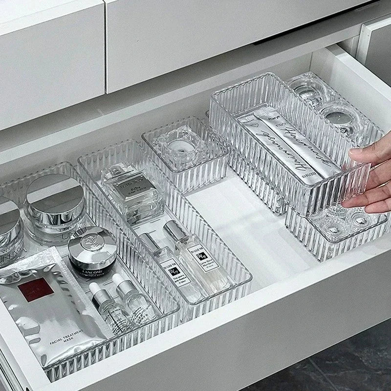 Textured Transparent Drawer Organisers