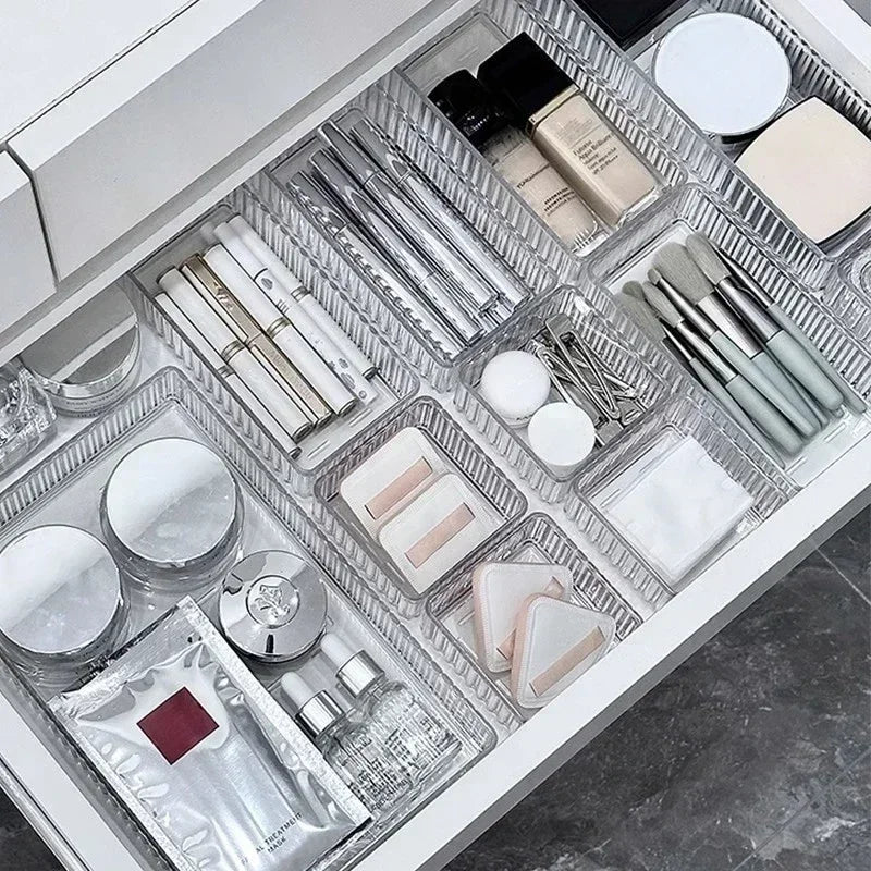 Textured Transparent Drawer Organisers